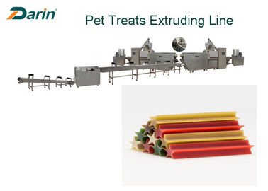 Би - машина штранг-прессования собачьей еды цвета сформированная извивом обрабатывает технологическую линию закусок