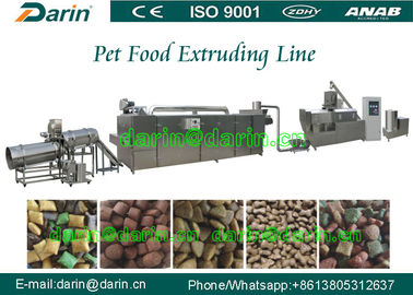 Собака/птица/рыбы pet производственная линия 800-1000kg/hr 200kw штрангпресса еды любимчика