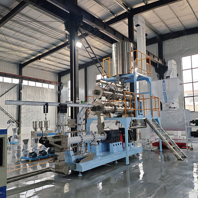 MIKIM Customized Vertical Flowchart High Efficiency Double Screw Extruder Aquatic Fish Feed Making Machine Production Line