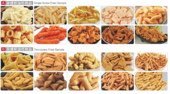 Разнообразие формирует линию 2D машины штрангпресса сои гороха легкой закускы лепешки 3D кудрявой отростчатую