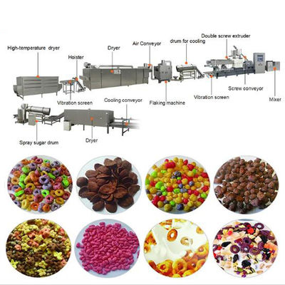Производственная линия хлопьев хлопий для завтрака и мозоли/машина штрангпресса заедк слойки