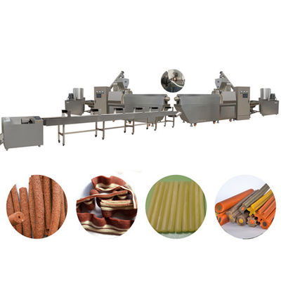 Небольшая собака косточки обрабатывает технологическую линию корма для домашних животных, машину создателя собачьей еды извива