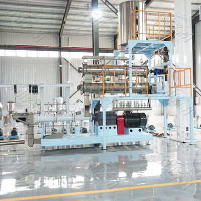 Непрерывный и автоматический экструдер кормов для домашних животных с мощностью 380V / 50Hz и диаметром винта 70-110 мм для плавающего корма для рыб