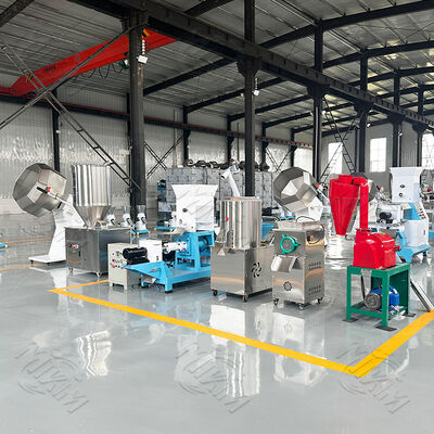 MIKIM Customized Catfish Carp 200-800kg/h Dry Type Fish Feed Extruder floating fish feed pellet production line