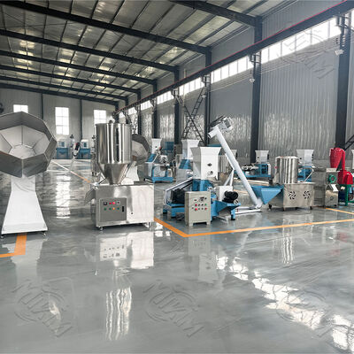 MIKIM Customized Catfish Carp 200-800kg/h Dry Type Fish Feed Extruder floating fish feed pellet production line