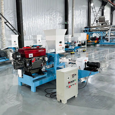 Custom Diesel-Powered Floating Fish Feed Pellet Making Machine 100kg/h Stainless Steel 220V Pet Food Extruder