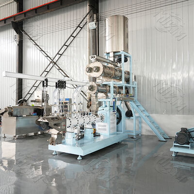 Высокопроизводительная двухшнековая влажная экструдерная машина Двухшнековый влажный экструдер / экспандер для производства плавающего корма для рыб и кормов для домашних животных