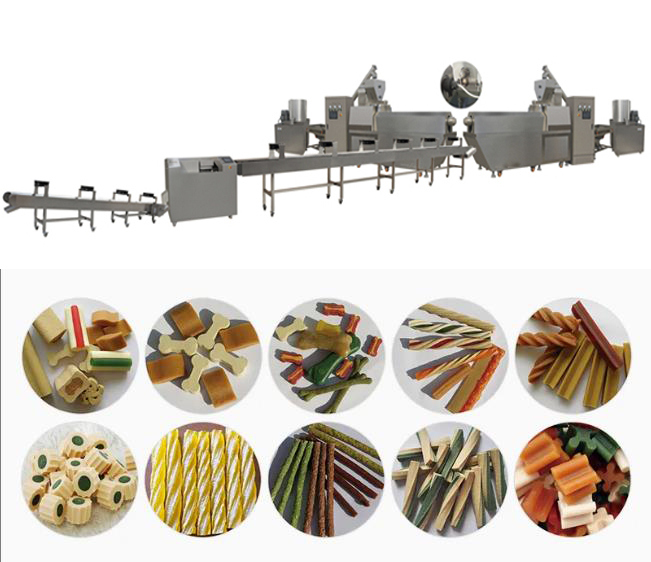Линия производства продуктов питания закуски жевательной резины штрангпресса собачьей еды зубоврачебной заботы Сс
